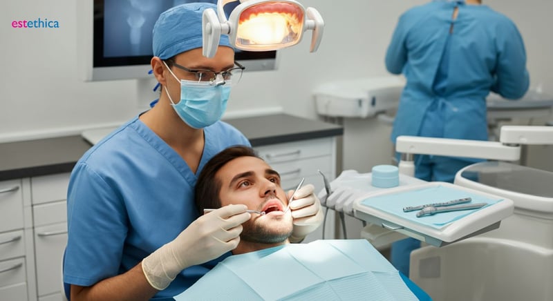 Zahnarzt erklärt Implantatverfahren