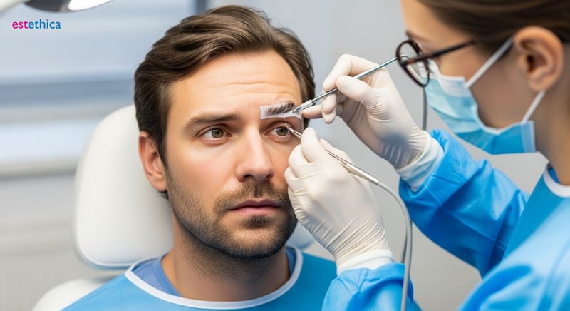 Augenbrauenimplantation: FUE vs. DHI Technik