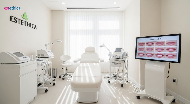 Lip lift procedure for enhanced appearance