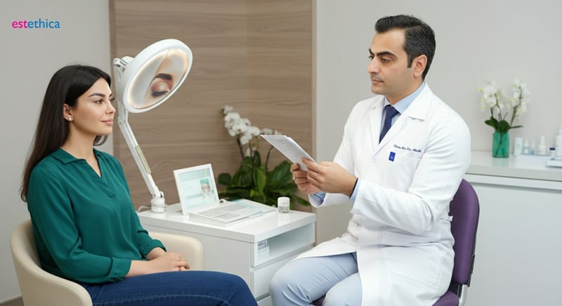 Blepharoplasty procedure for eye rejuvenation