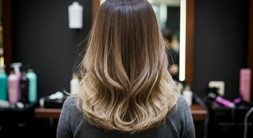 V-shaped haircut style
