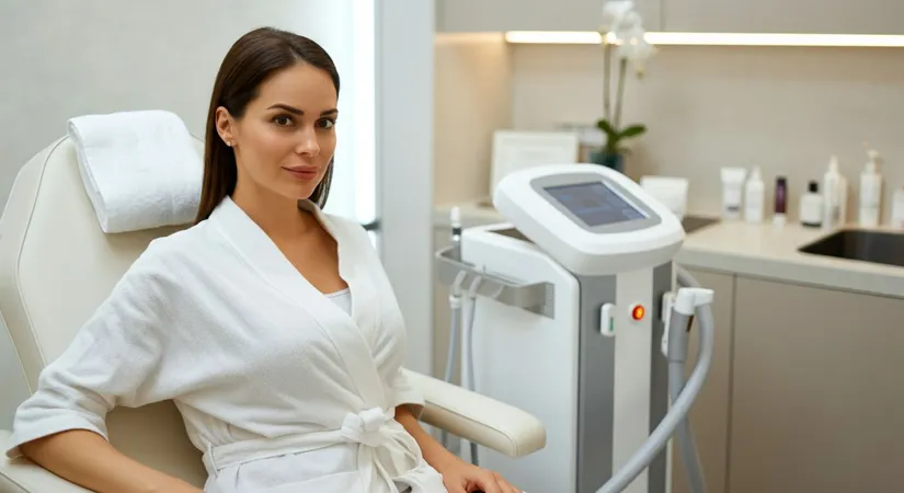 Laser hair removal process illustration