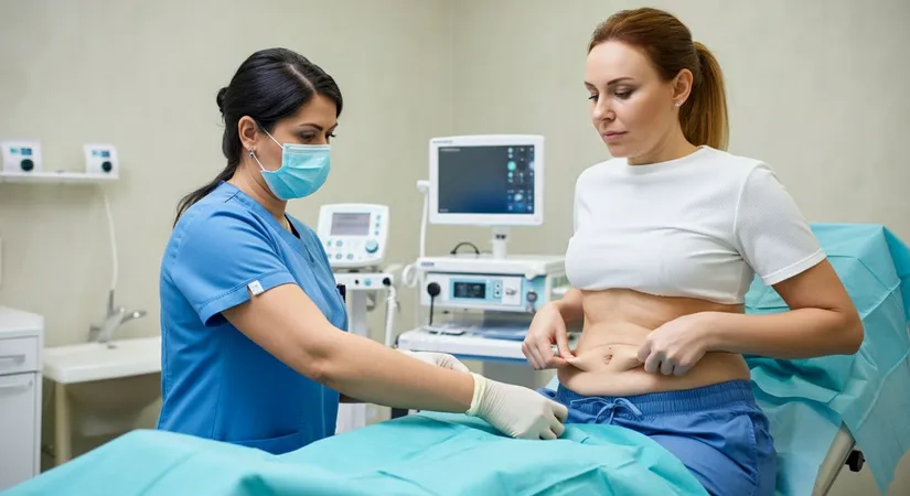 Abdominoplasty surgery stages and procedures