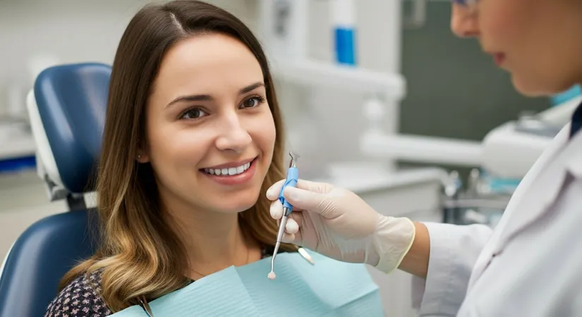Dentist teeth whitening process